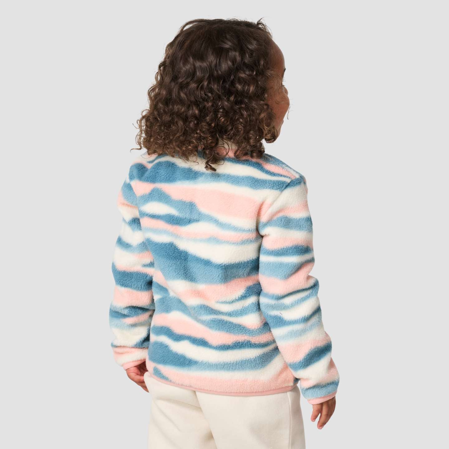 Толстовка Carhartt Long Sleeve Fleece Quarter-Snap Printed для девочек, цвет: Меловой — фото 4