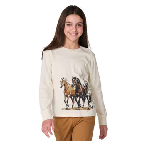 Детские футболки Carhartt Girls' Long Sleeve Wild Horses T-Shirt (Toddler/Child/Youth)