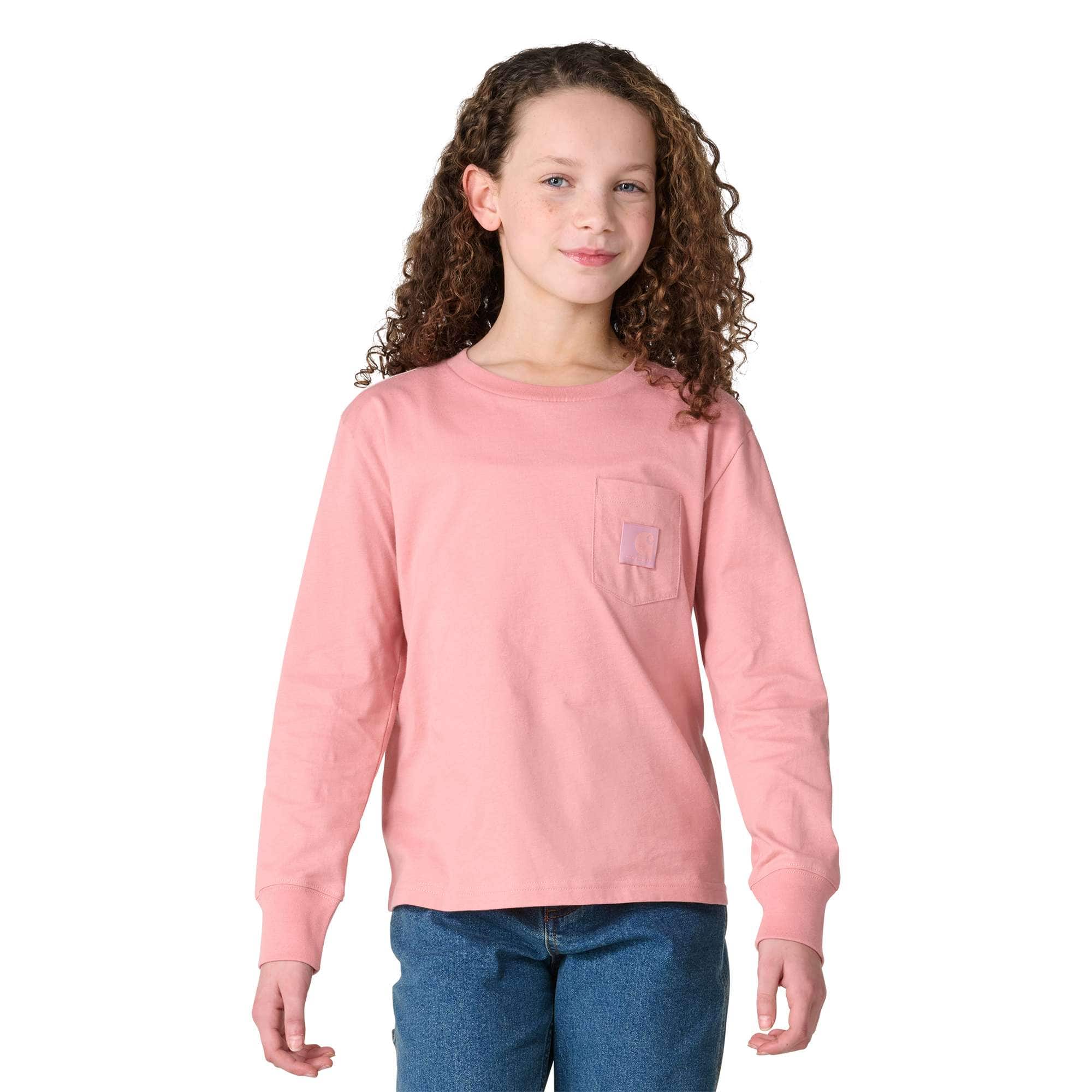 Carhartt Girls' Long Sleeve Tonal Patch Pocket T-Shirt (Toddler/Child/Youth)