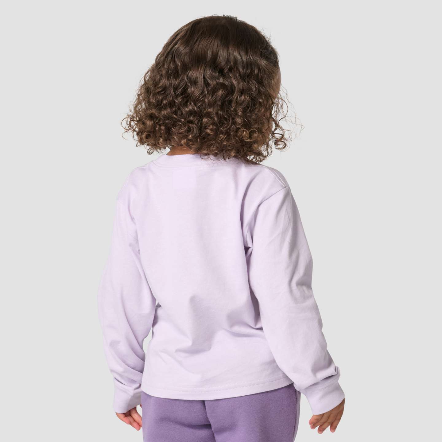 Футболка Carhartt Long Sleeve Floral Pocket для девочек, цвет: Сиреневый мглистый — фото 4