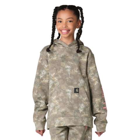 Детские худи Carhartt Girls' Long Sleeve Hooded Camo Graphic Sweatshirt (Child/Youth)