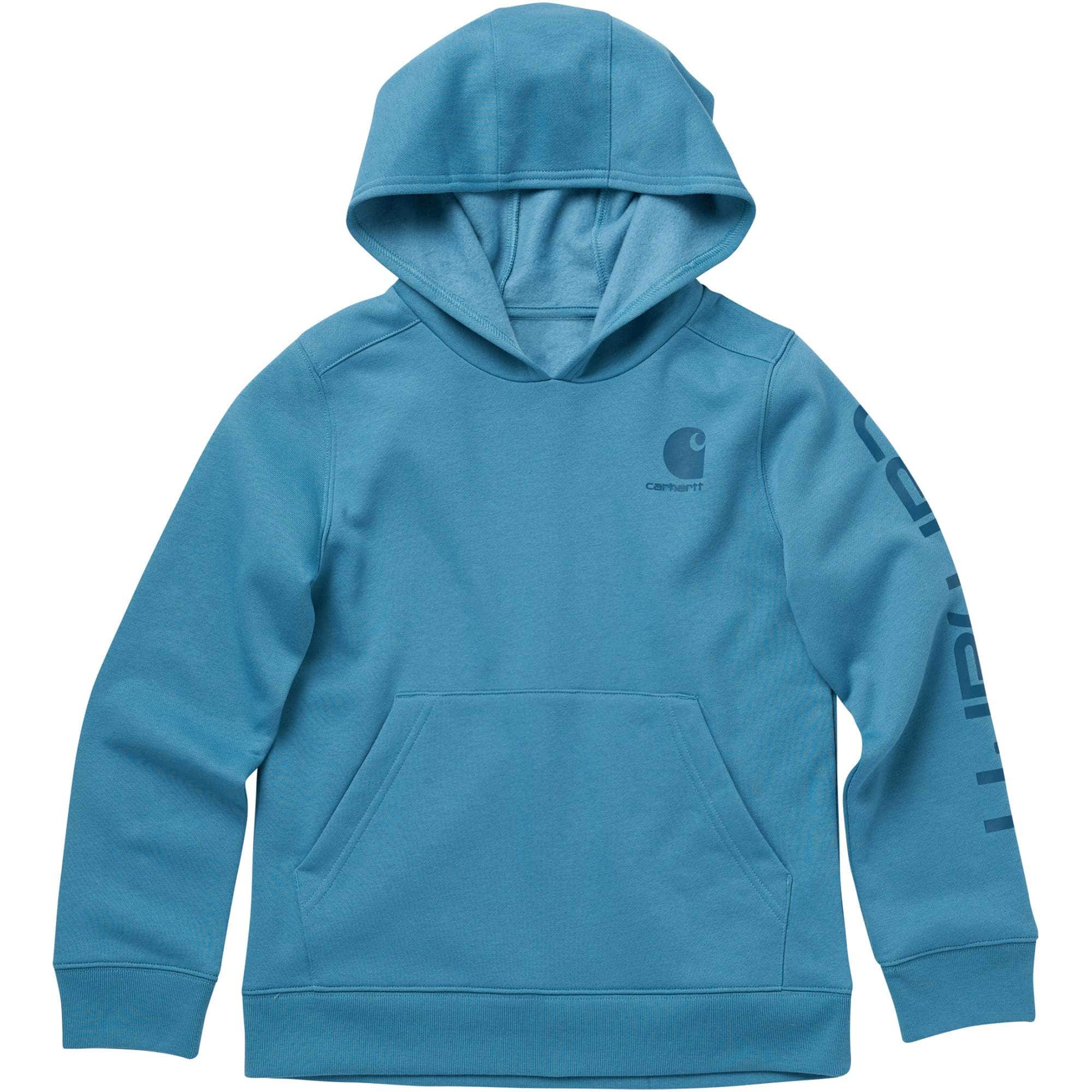 Additional thumbnail 1 of Girls' Hooded Sleeve Logo Sweatshirt