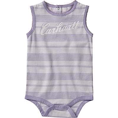 Carhartt Girls' Lavender Fog Girls' Stripe Tank Bodysuit