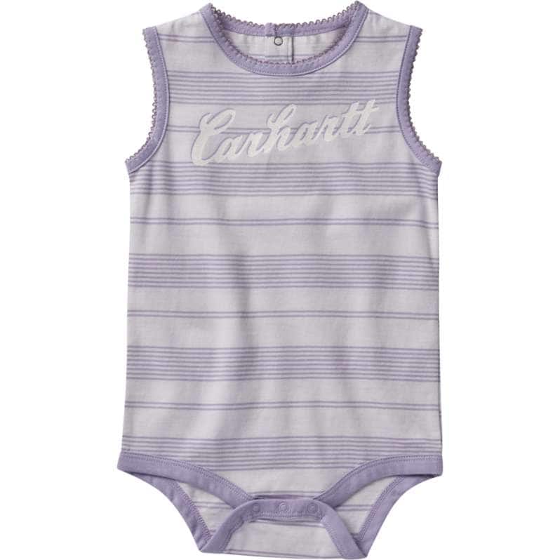 Carhartt  Lavender Fog Girls' Stripe Tank Bodysuit
