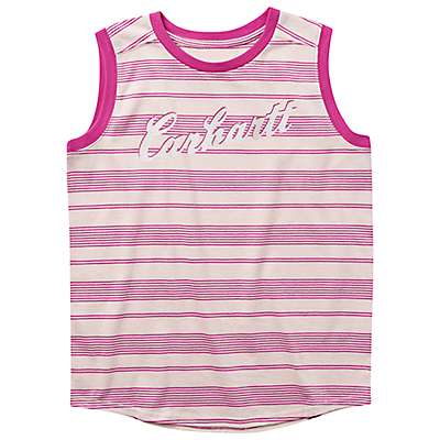 Carhartt Girls' Strawberry Cream Girls' Sleeveless Crewneck Stripe T-Shirt