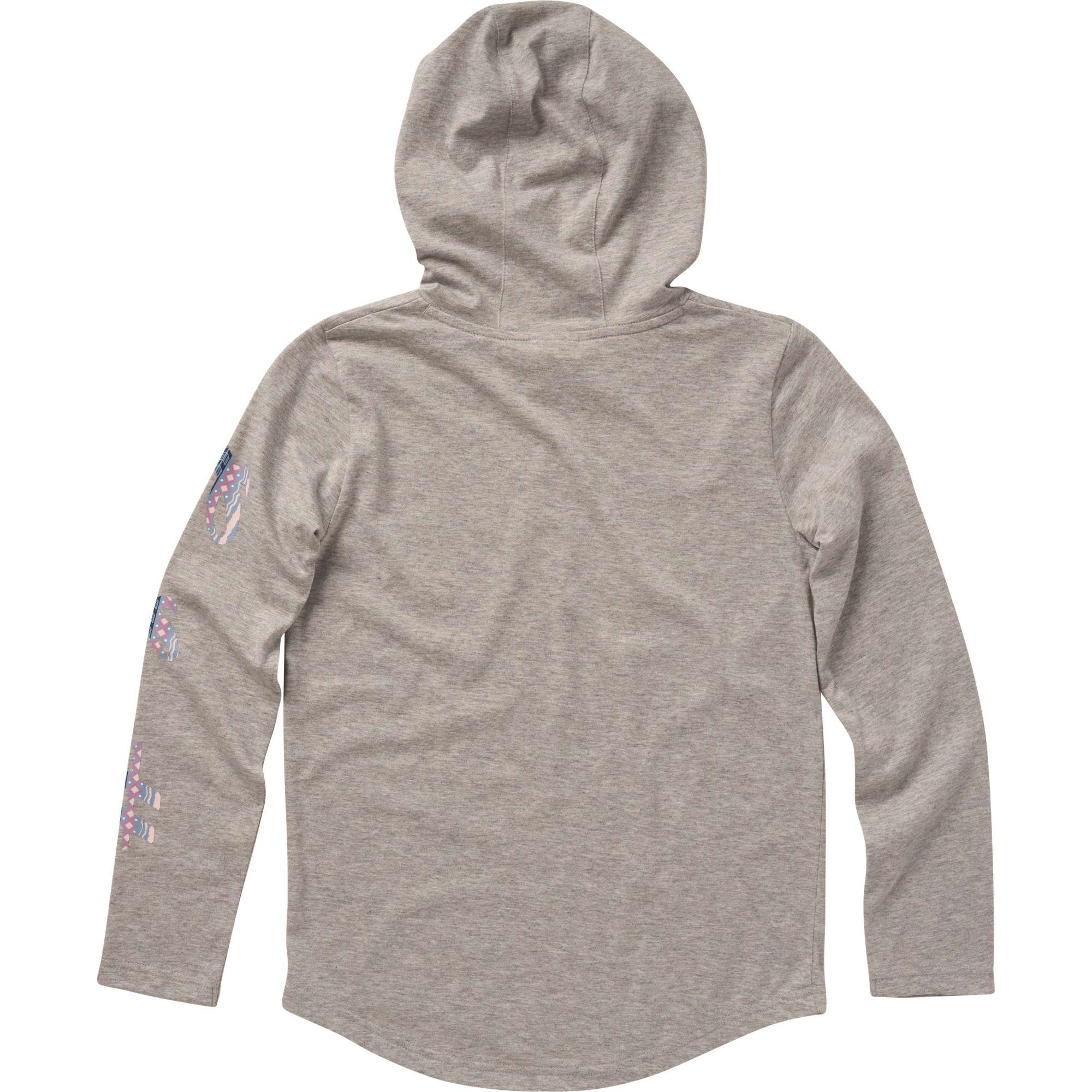 Additional thumbnail 1 of Girls' Long-Sleeve Hooded Pattern Logo T-Shirt