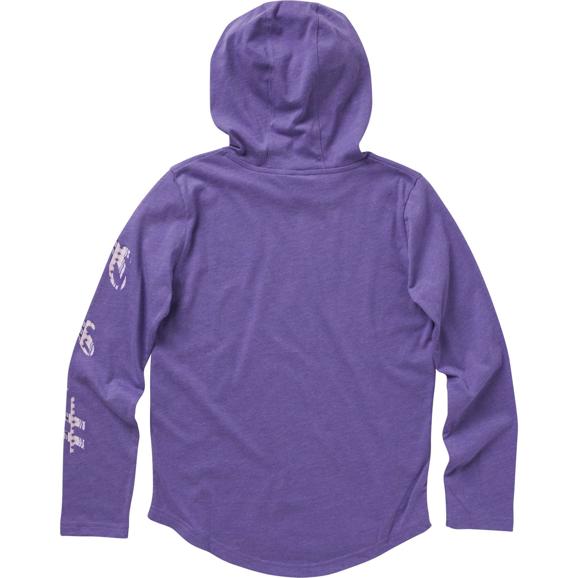 Additional thumbnail 2 of Girls' Long-Sleeve Hooded Pattern Logo T-Shirt