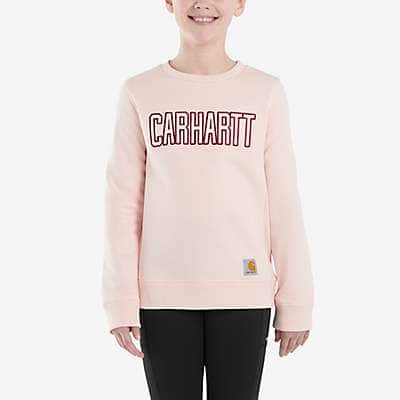 Carhartt Youth girl,child girl Misty Rose Girls' Long-Sleeve Crewneck Sweatshirt