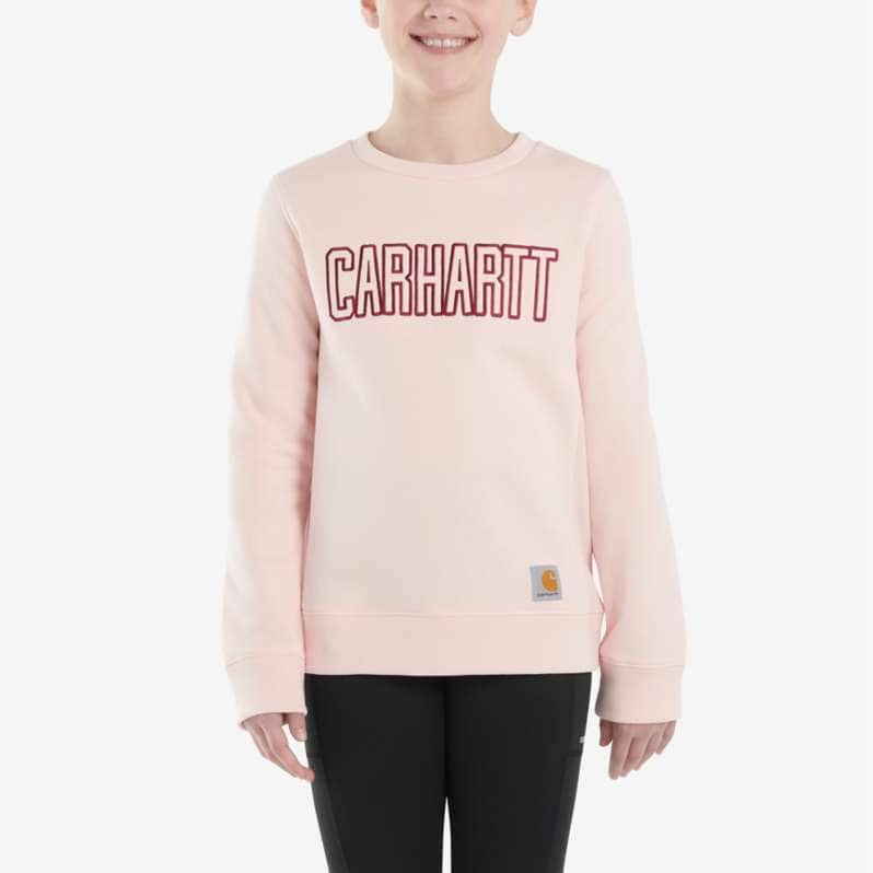 Carhartt  Misty Rose Girls' Long-Sleeve Crewneck Sweatshirt