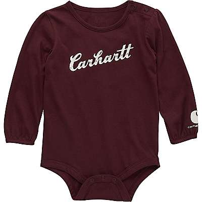 Carhartt Infant girl Port Girls' Long-Sleeve Cursive Logo Bodysuit