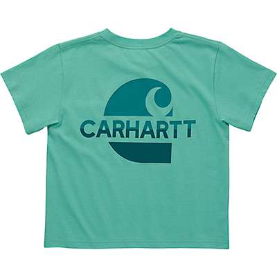 Carhartt Child girl Spearmint Girls' Short Sleeve Logo Stack T Shirt