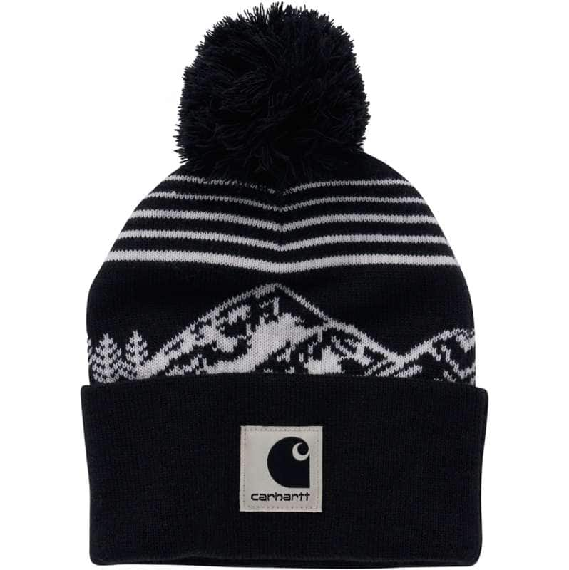 Carhartt  Black Kids' Pom Pom Beanie (Child/Youth)