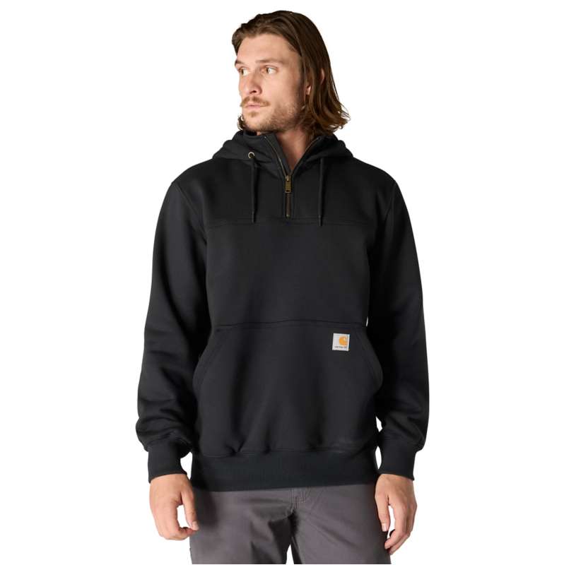 Carhartt  Black Rain Defender® Loose Fit Heavyweight Quarter-Zip Hoodie