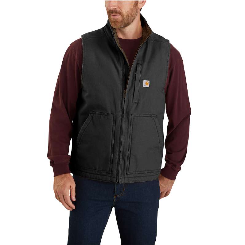 Carhartt  Black Washed Duck Mock-Neck Vest