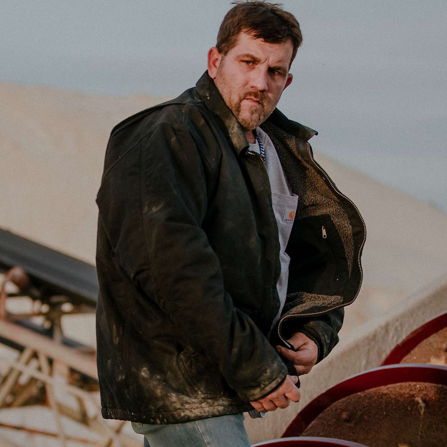 Additional thumbnail 2 of Men's Sherpa-Lined Field Jacket - Loose Fit - Washed Duck - 2 Warmest Rating