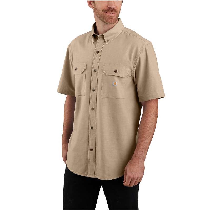 Carhartt  Dark Tan Chambray Fort Loose SS Shirt