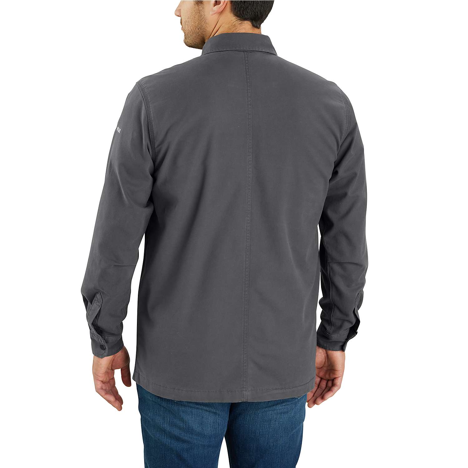 Additional thumbnail 3 of Rugged Flex® Relaxed Fit Canvas Fleece-Lined Snap-Front Shirt Jac