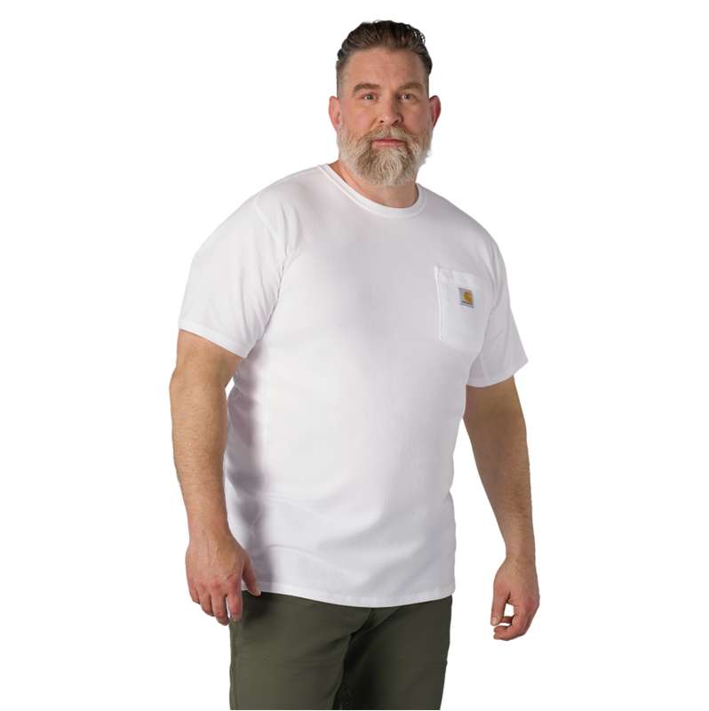 Carhartt  White Carhartt Force® Relaxed Fit Short-Sleeve Pocket T-Shirt