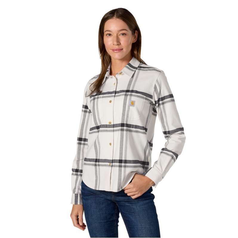 Carhartt  Eggshell Women's Hamilton Relaxed LS Plaid Shirt