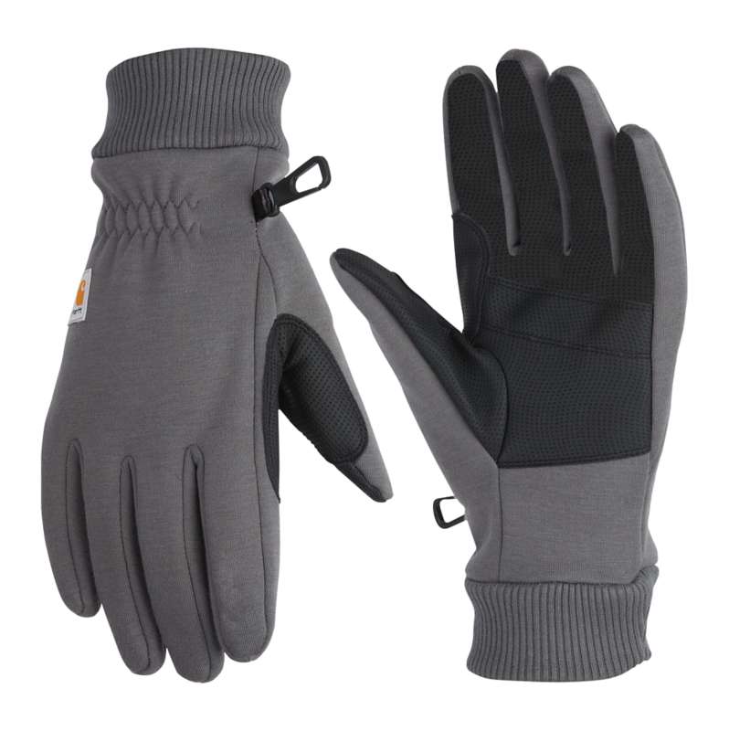 Carhartt  Charcoal Heather Wind Fighter® Thermal-Lined Fleece Touch-Sensitive Knit Cuff Glove