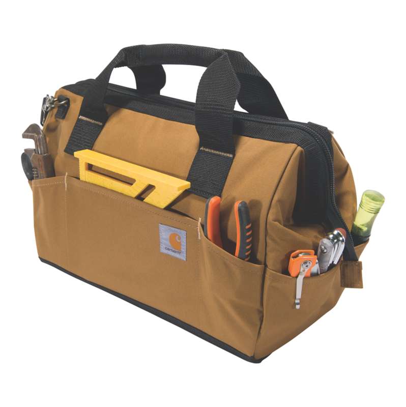 Carhartt  Carhartt Brown 16-Inch 17 Pocket Midweight Tool Bag