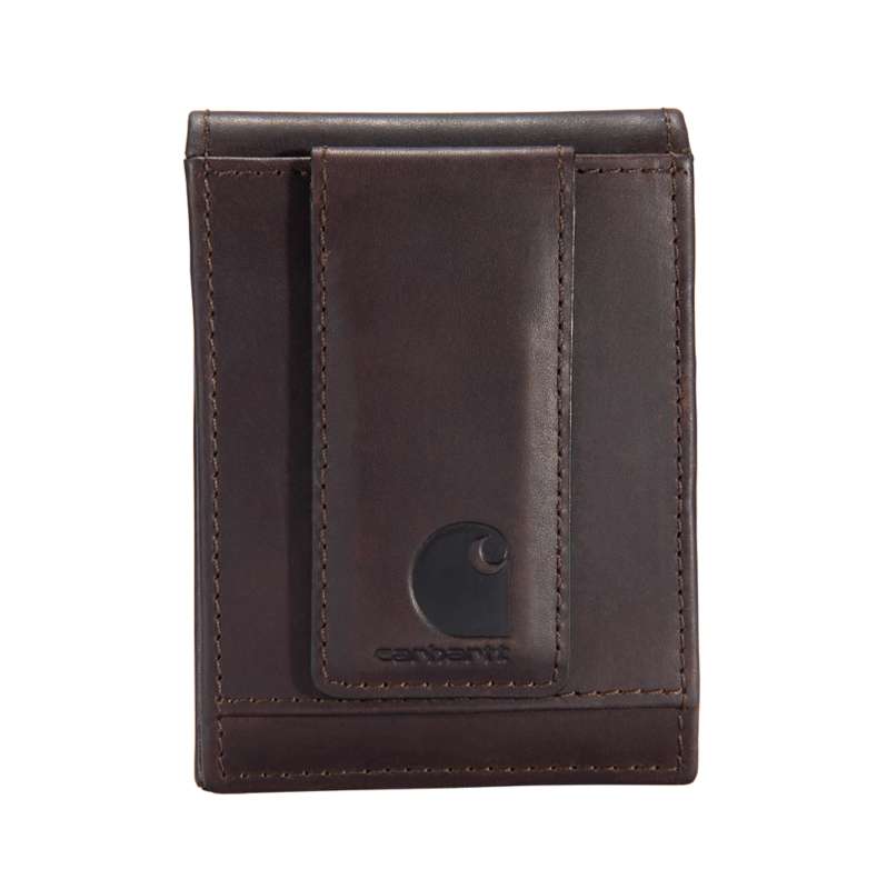 Carhartt  Dark Brown Oil Tan Leather Front Pocket Wallet