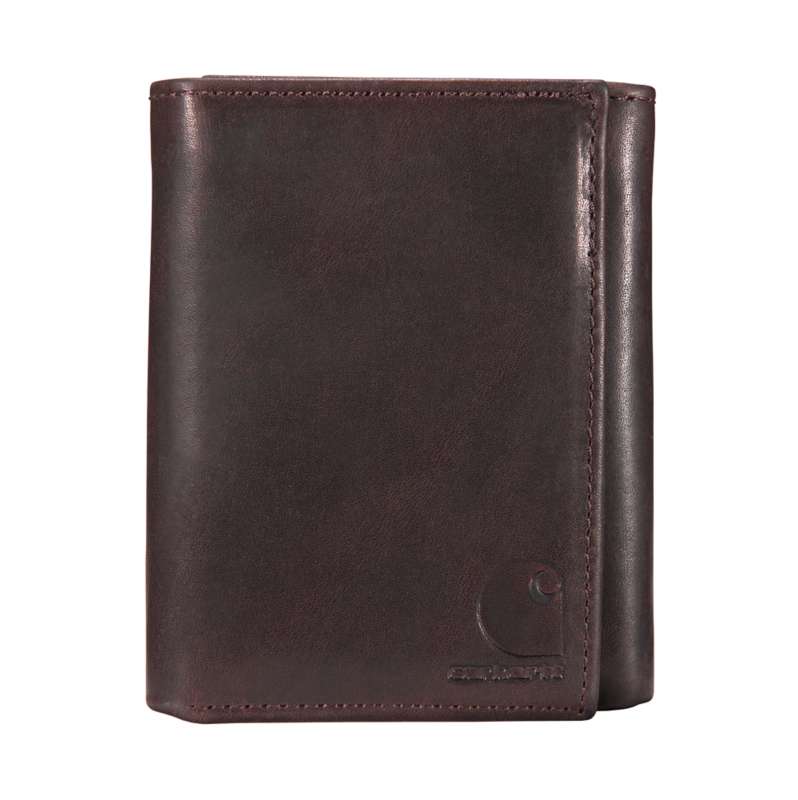 Carhartt  Dark Brown Oil Tan Leather Trifold Wallet