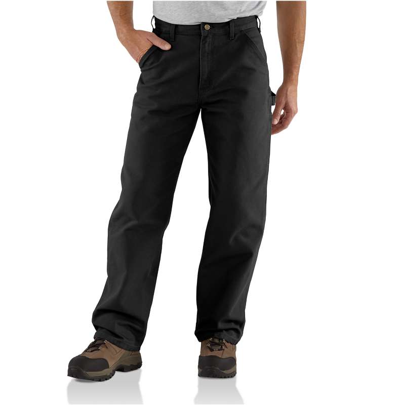 Carhartt  Black Men's Utility Work Pant - Loose Fit - Washed Duck