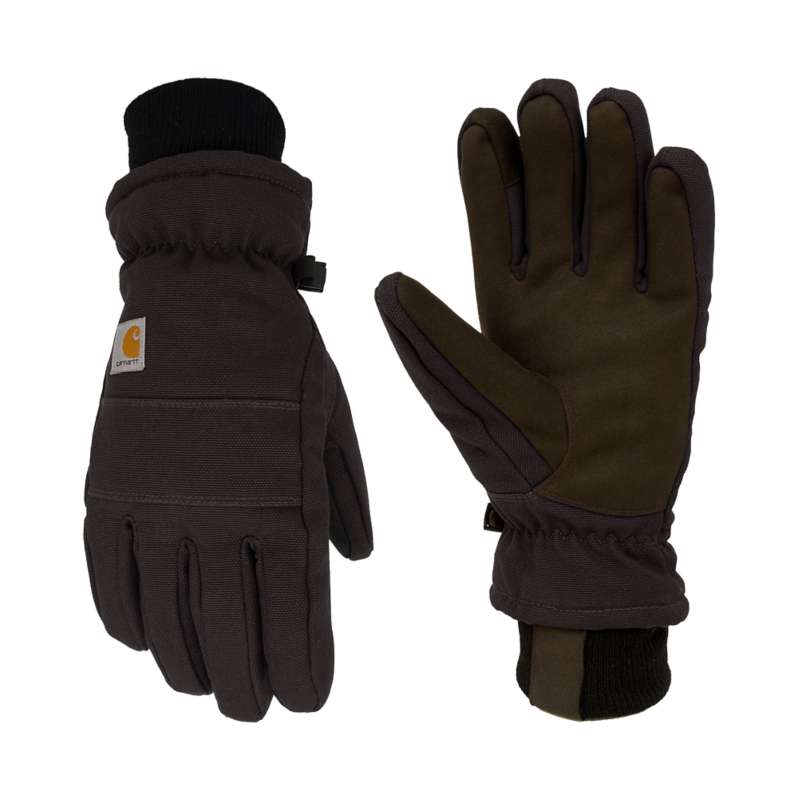 Carhartt  Black Insulated Duck/Synthetic Leather Knit Cuff Glove