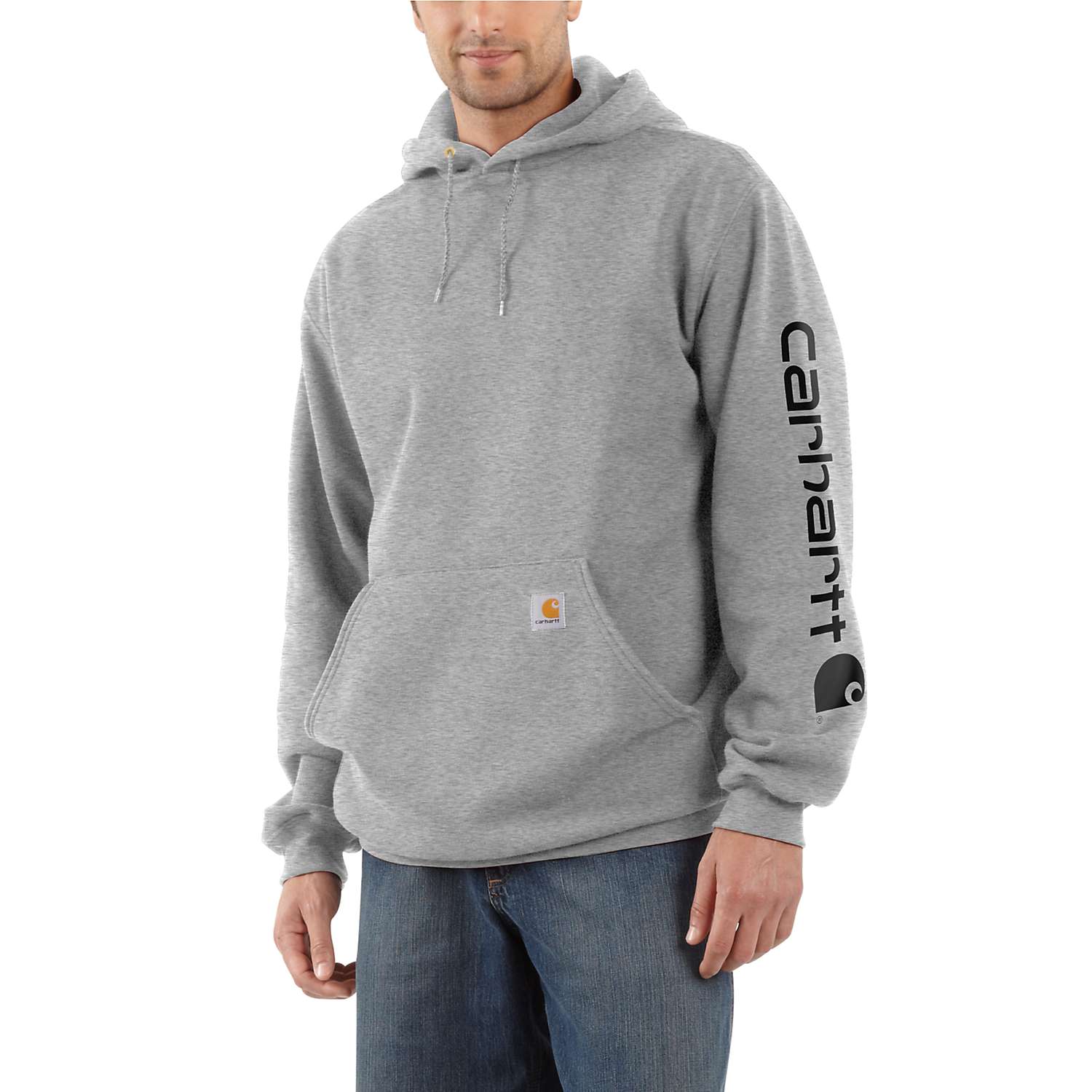 Loose Fit Midweight Logo Sleeve Graphic Hoodie