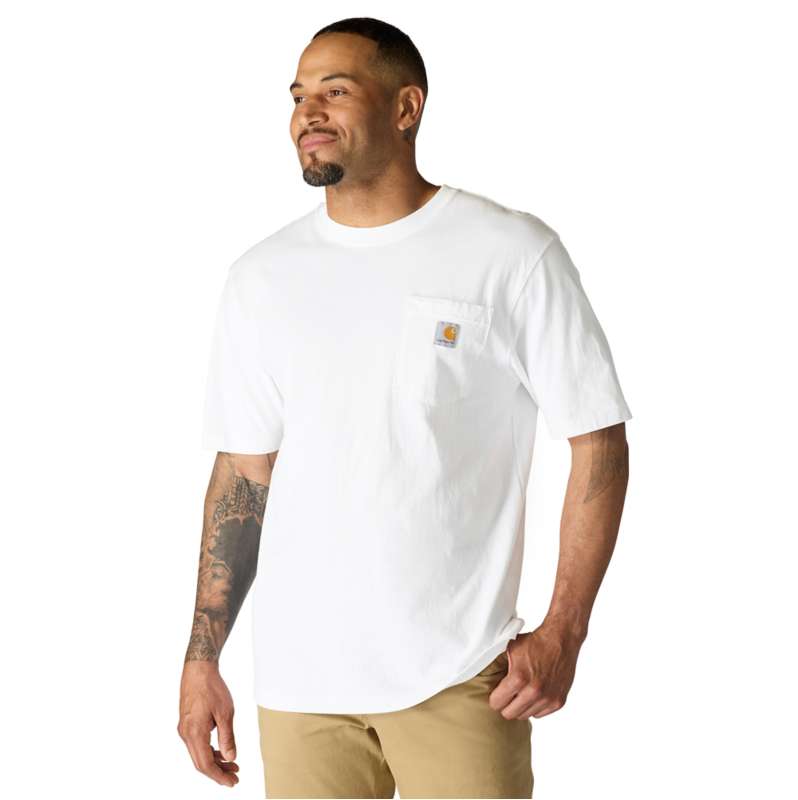 Carhartt  White Iconic K87 Pocket T-Shirt