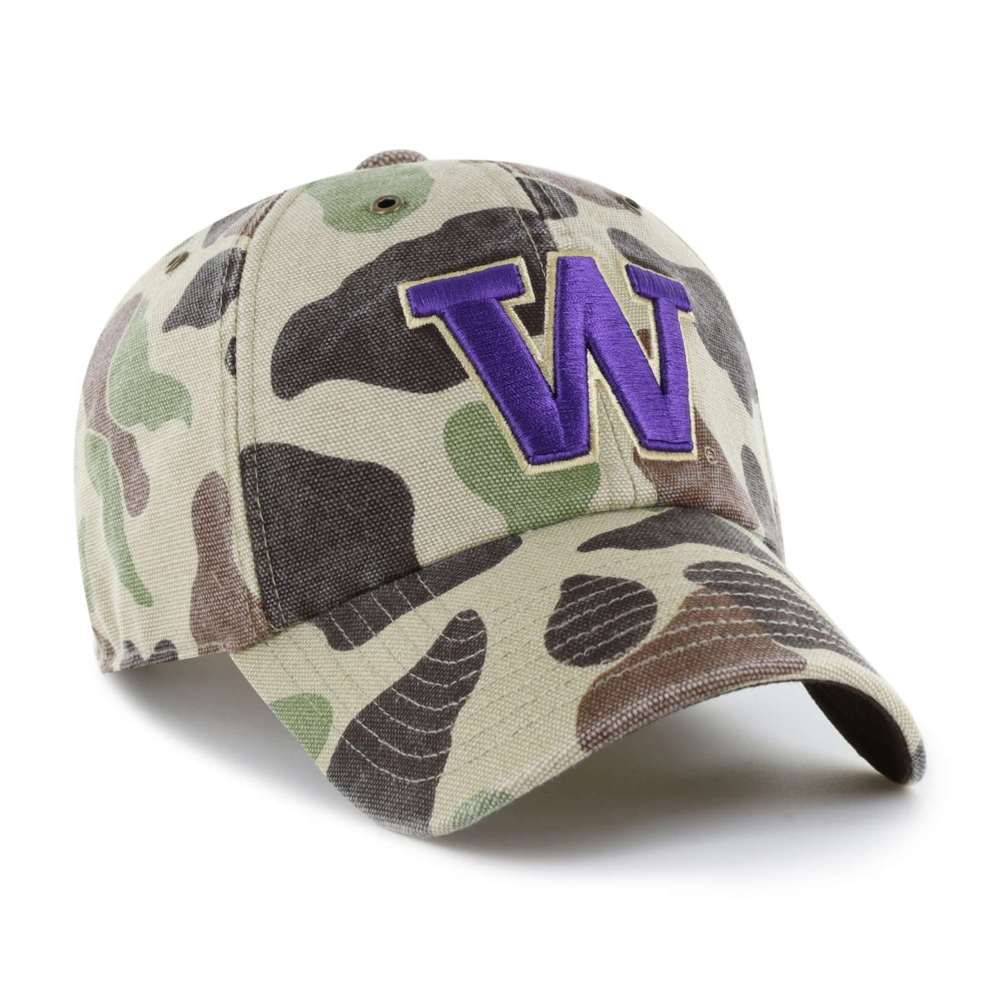 Мужская бейсболка '47 Washington Huskies Camo Clean Up для Carhartt, цвет: Камуфляжный — фото 4