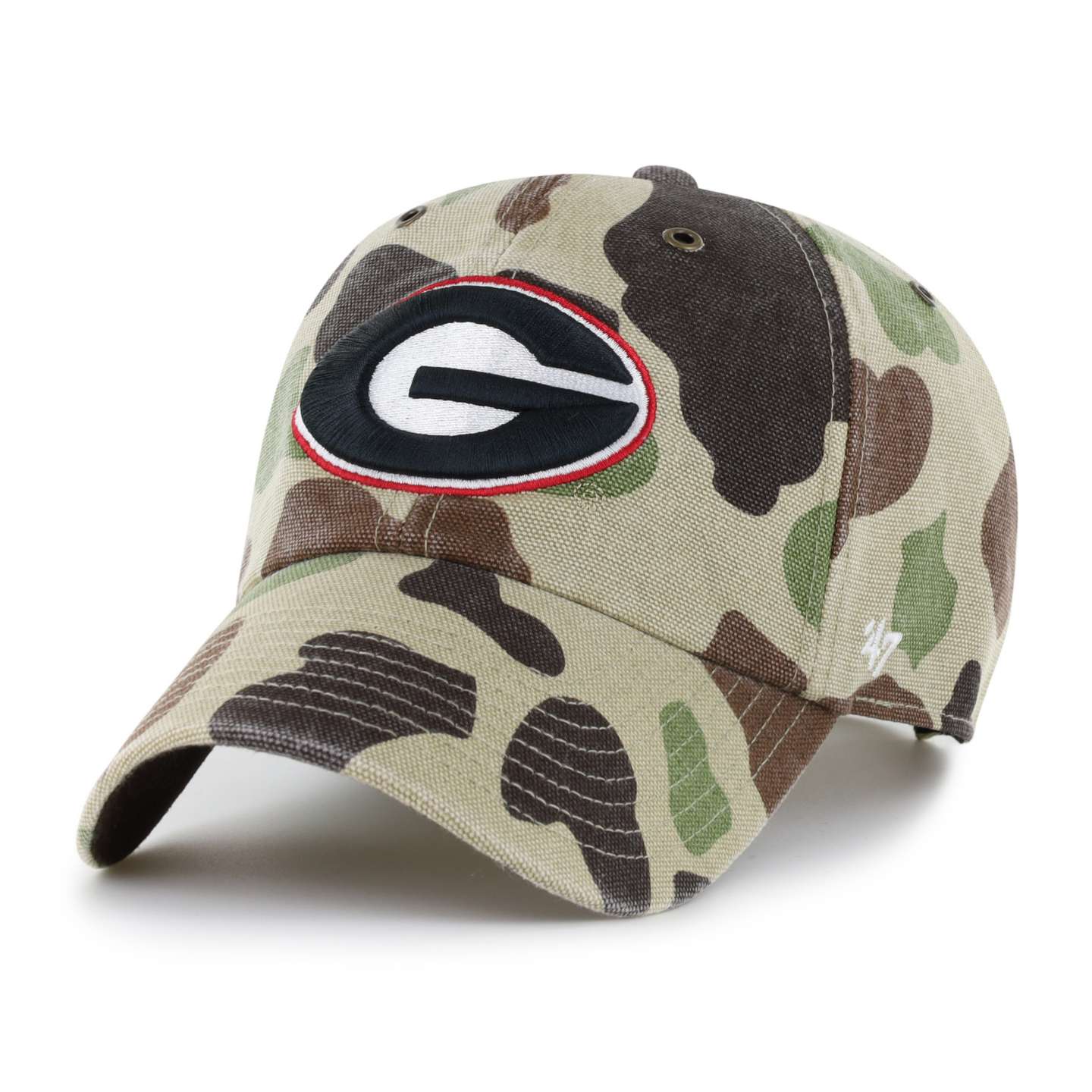 Мужская бейсболка '47 Georgia Bulldogs Camo Clean Up для Carhartt, цвет: Камуфляжный — фото 1