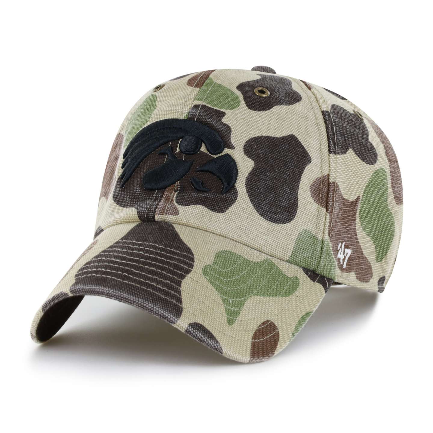 Мужская бейсболка '47 Iowa Hawkeyes Camo Clean Up для Carhartt, цвет: Камуфляжный — фото 1