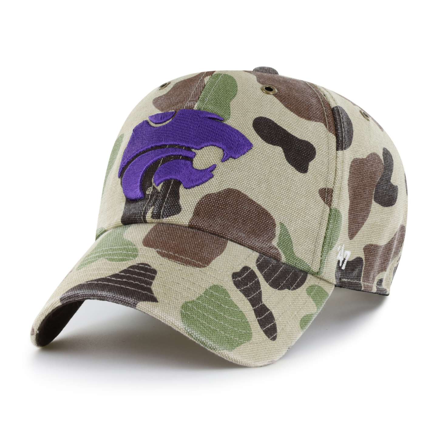 Мужская бейсболка '47 Kansas State Wildcats Camo Clean Up для Carhartt, цвет: Камуфляжный — фото 1