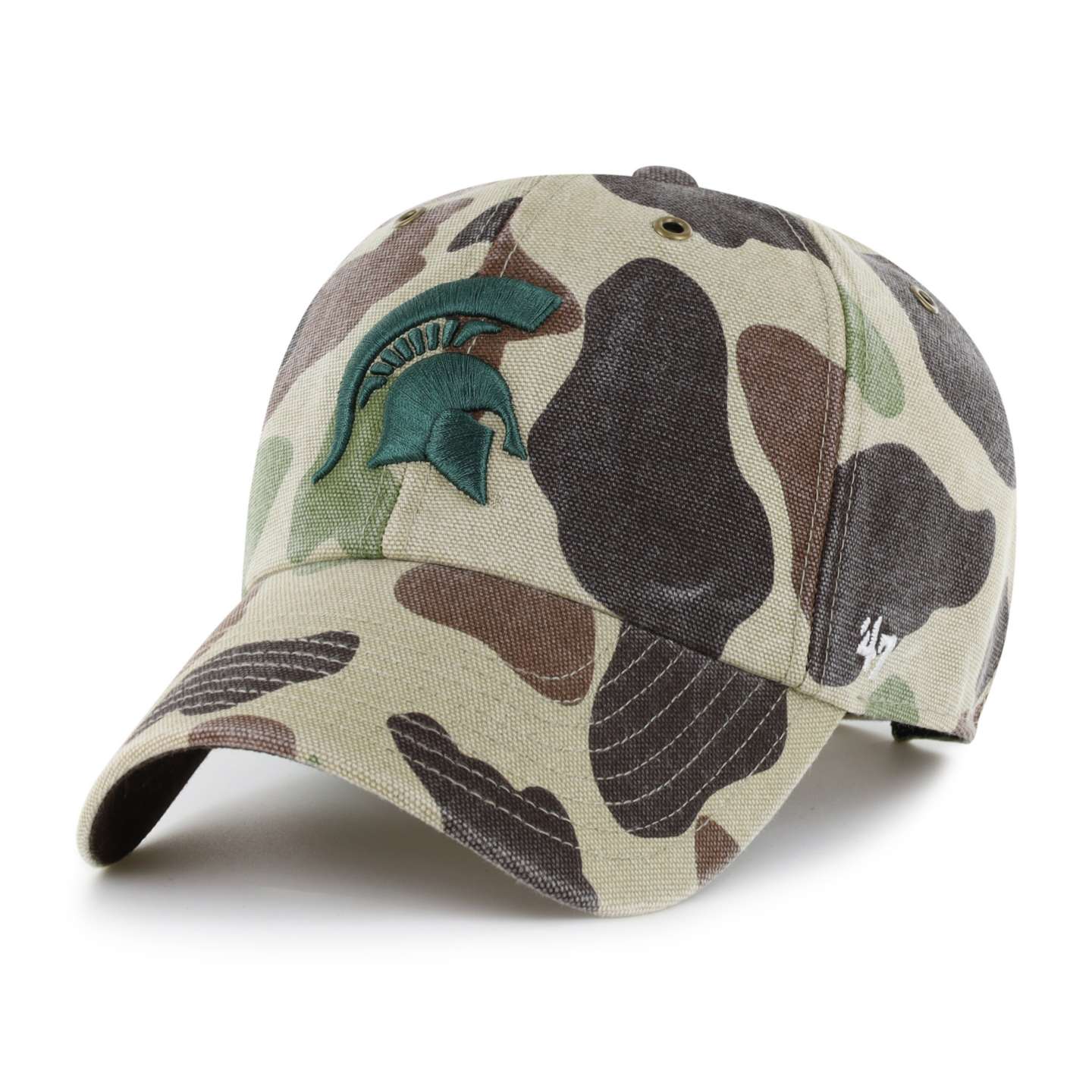 Мужская бейсболка '47 Michigan State Spartans Camo Clean Up для Carhartt, цвет: Камуфляжный — фото 1