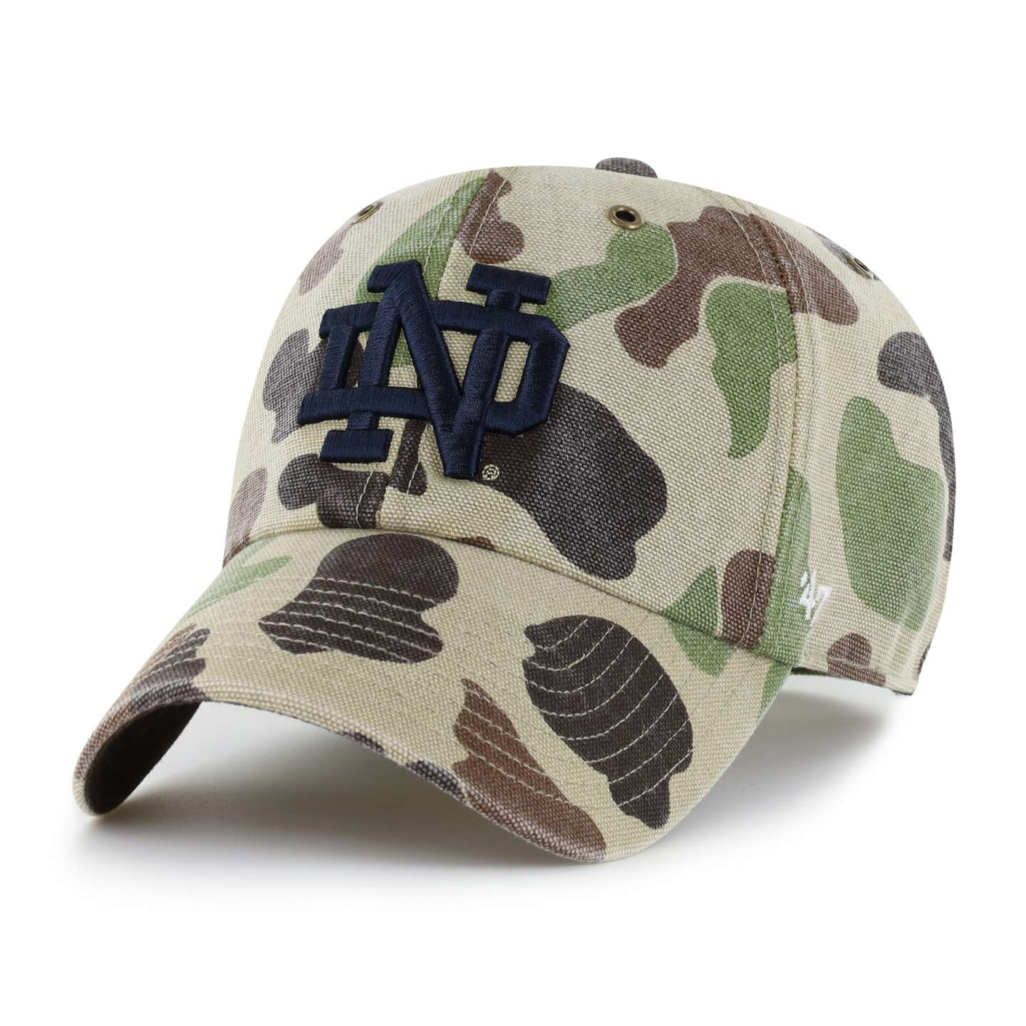 Мужская бейсболка '47 Notre Dame Fighting Irish Camo Clean Up для Carhartt, цвет: Камуфляжный — фото 1
