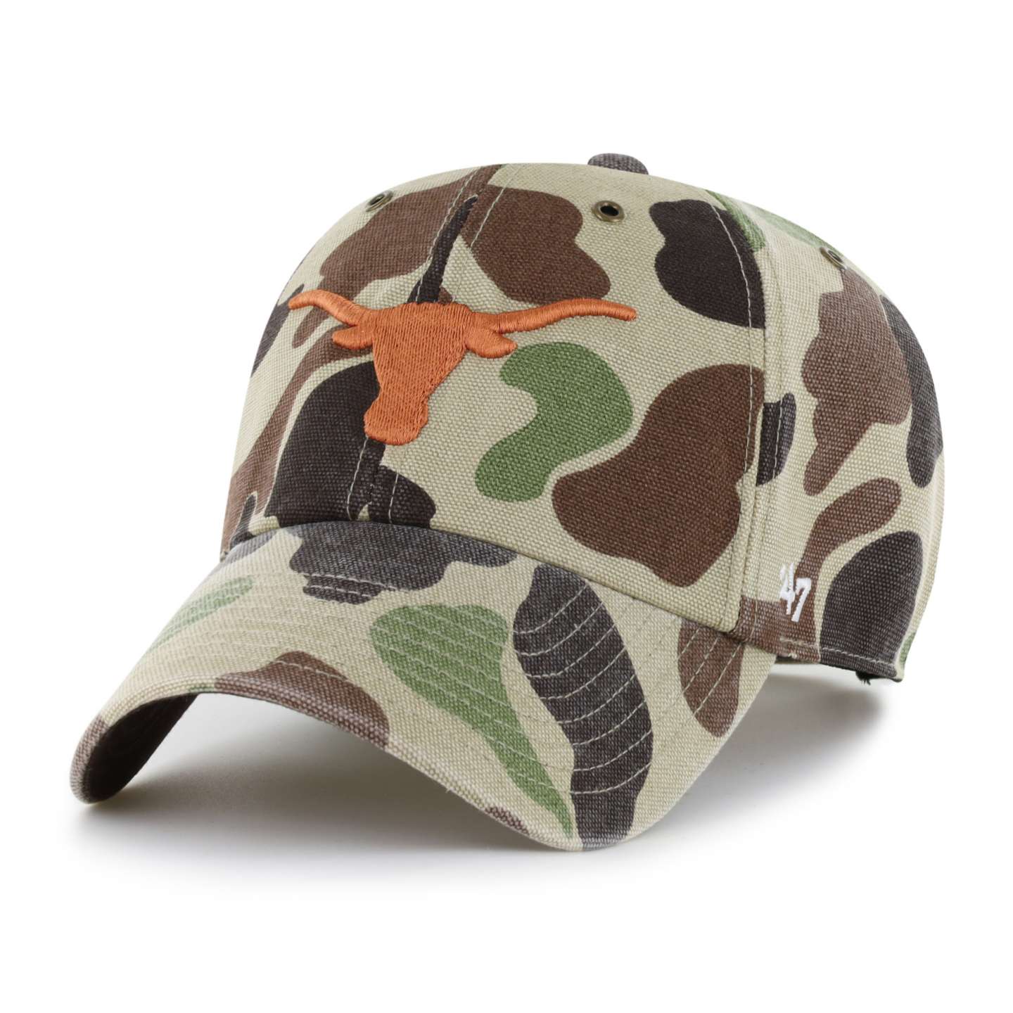 Мужская бейсболка '47 Texas Longhorns Camo Clean Up для Carhartt, цвет: Камуфляжный — фото 1