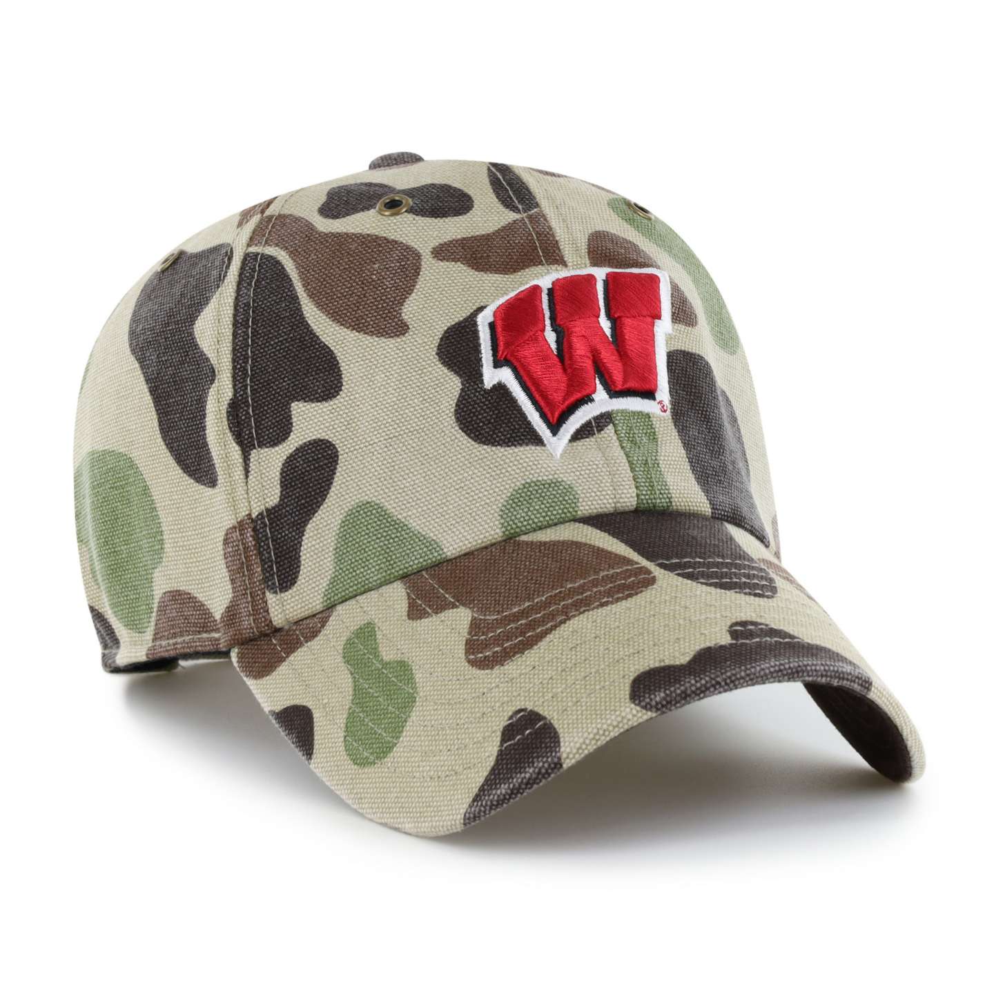 Мужская бейсболка '47 Wisconsin Badgers Camo Clean Up для Carhartt, цвет: Камуфляжный — фото 4