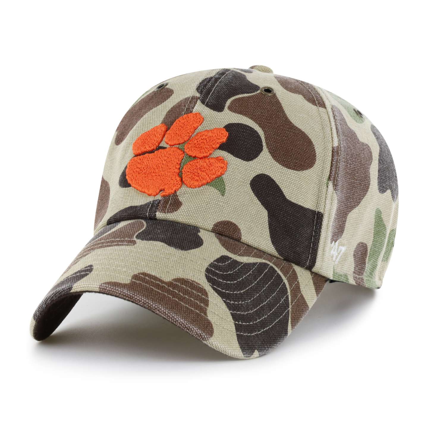 Бейсболка '47 Clemson Tigers Camo Clean Up для Carhartt, цвет: Камуфляжный — фото 1