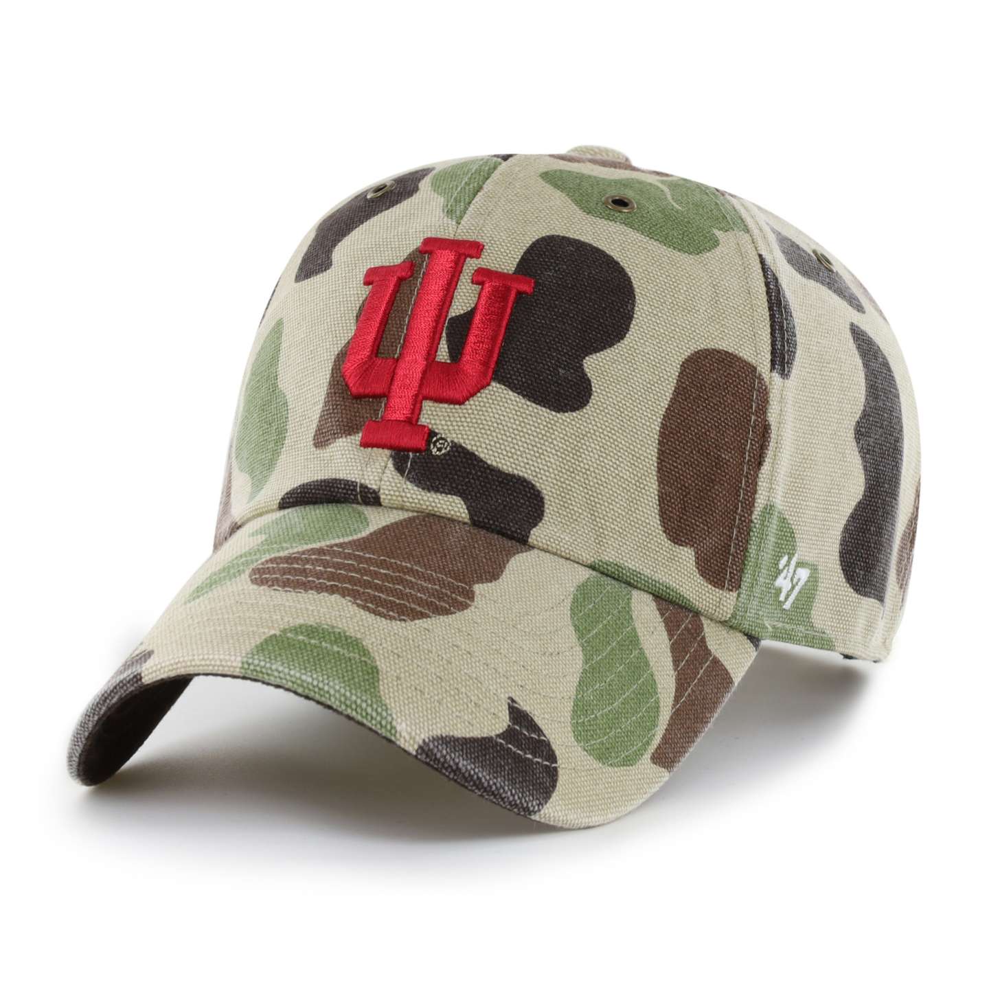 Мужская бейсболка '47 Indiana Hoosiers Camo Clean Up для Carhartt, цвет: Камуфляжный — фото 1