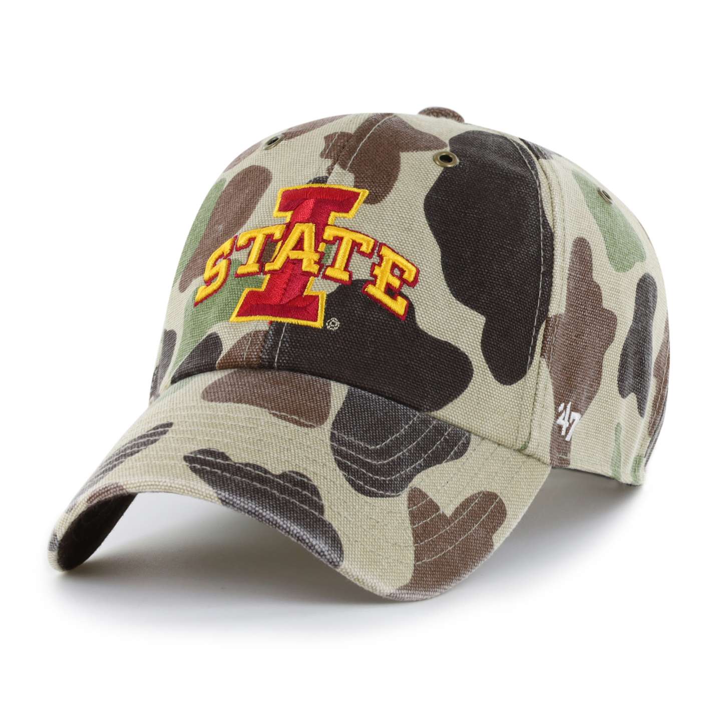 Мужская бейсболка '47 Iowa State Cyclones Camo Clean Up для Carhartt, цвет: Камуфляжный — фото 1