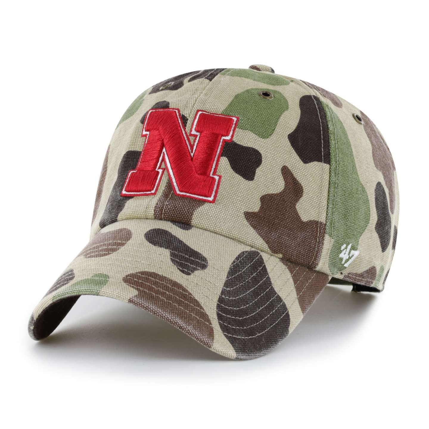 Мужская бейсболка '47 Nebraska Cornhuskers Camo Clean Up для Carhartt, цвет: Камуфляжный — фото 1