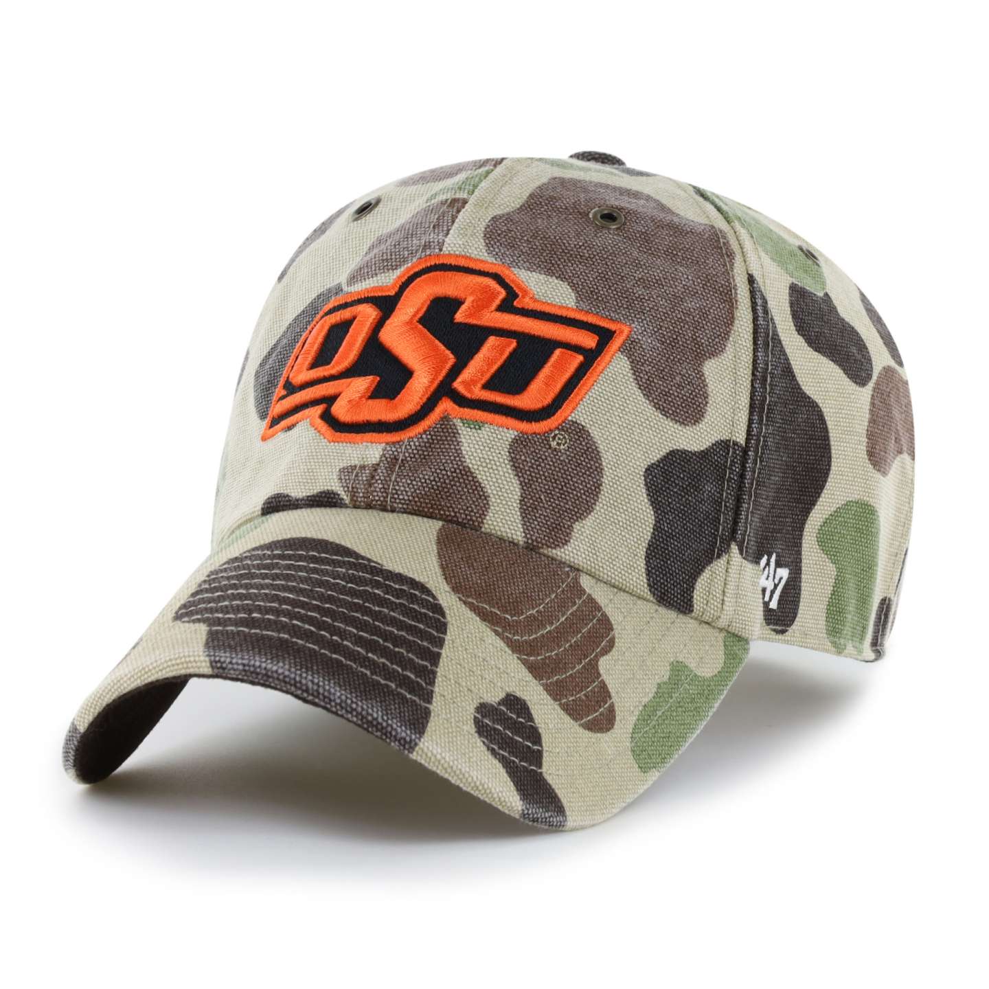 Мужская бейсболка '47 Oklahoma State Cowboys Camo Clean Up для Carhartt, цвет: Камуфляжный — фото 1