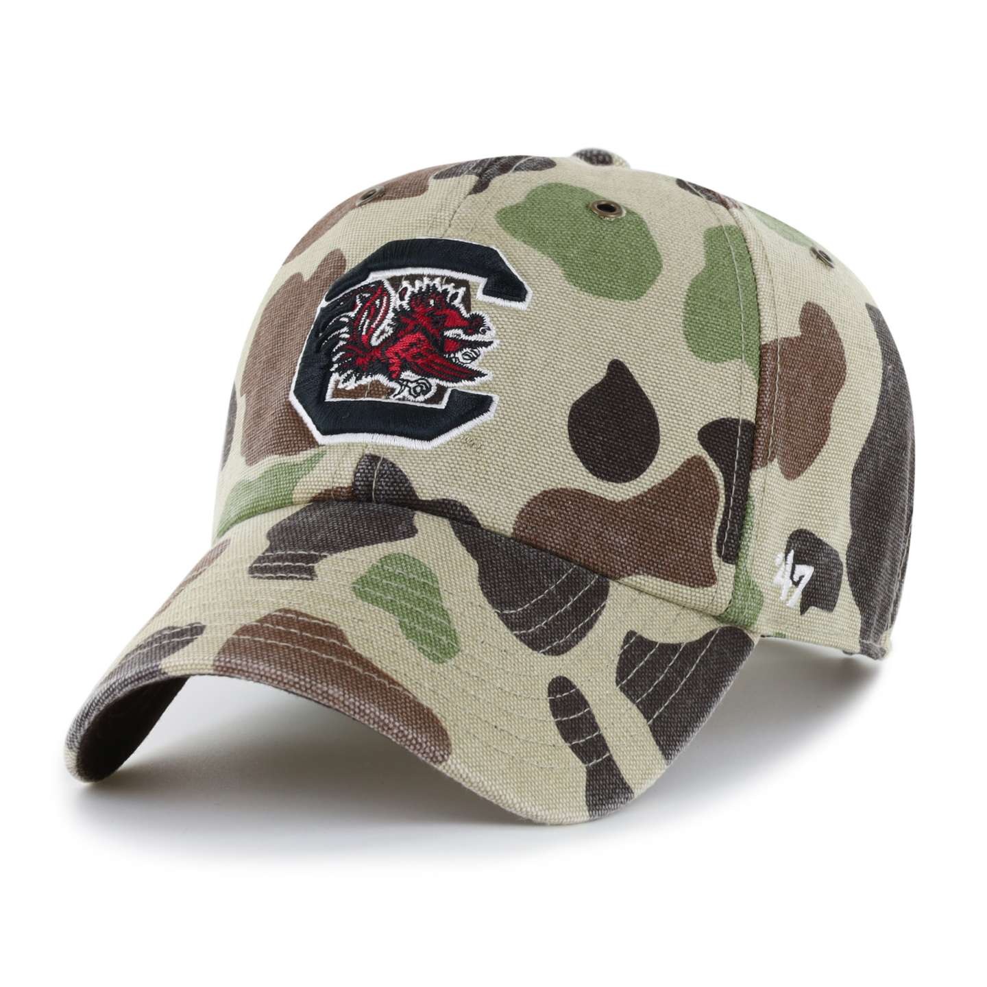 Мужская бейсболка '47 South Carolina Gamecocks Camo Clean Up для Carhartt, цвет: Камуфляжный — фото 1