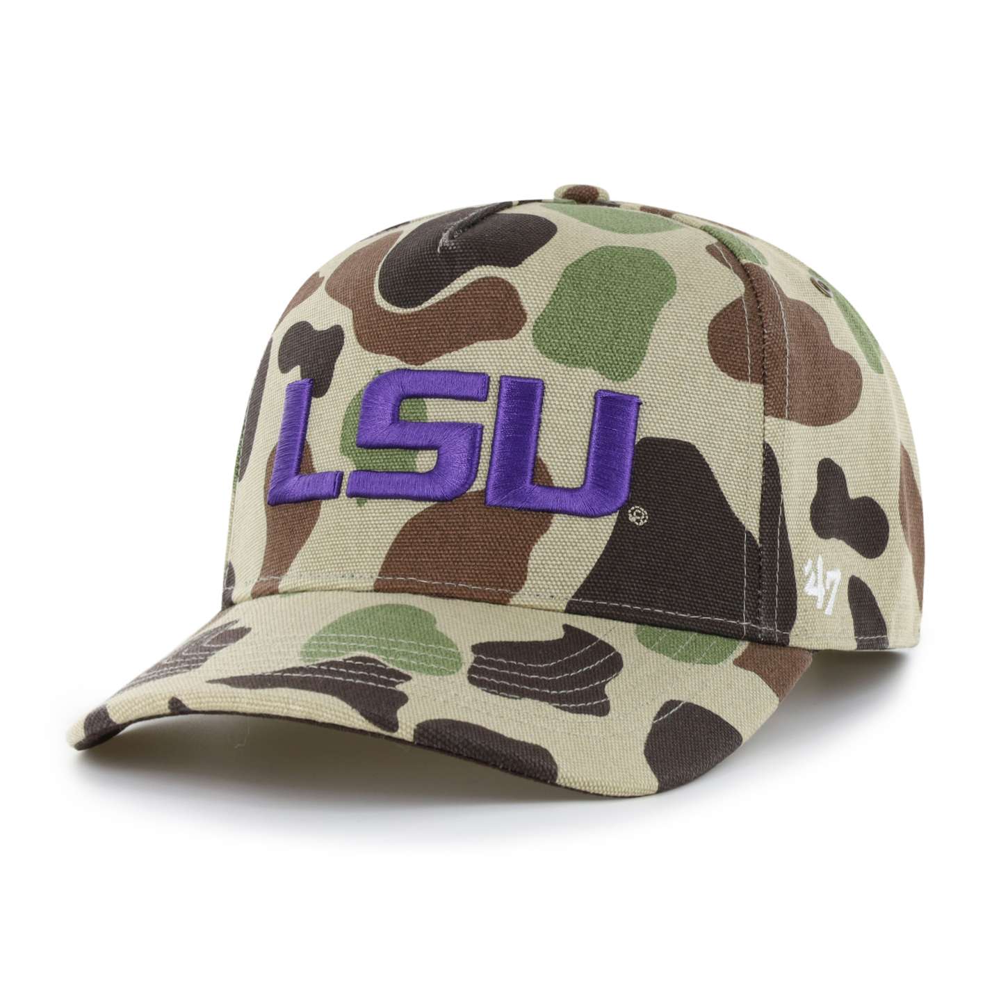 Мужская бейсболка '47 Louisiana State Tigers Camo Hitch для Carhartt, цвет: Камуфляжный — фото 1