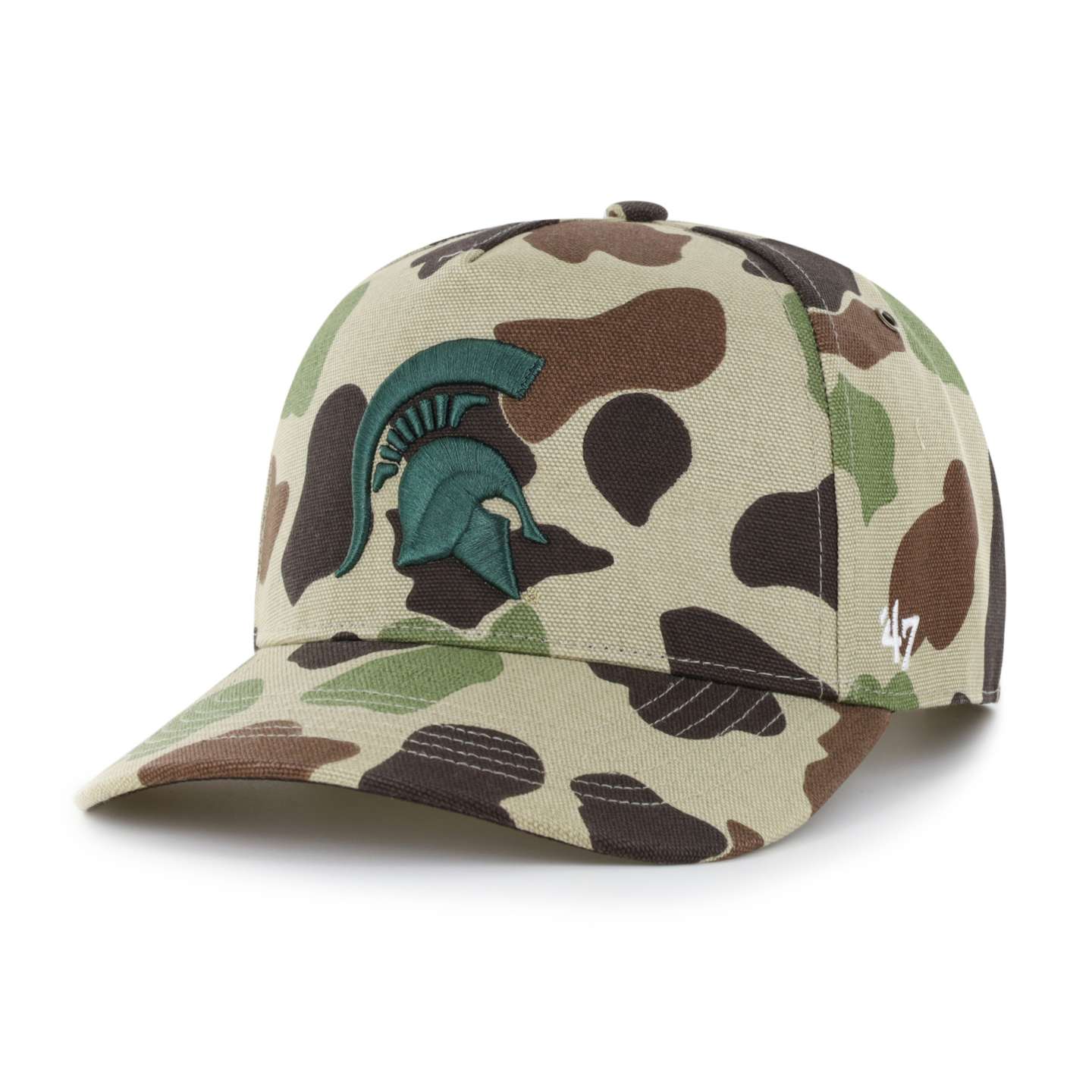 Мужская бейсболка '47 Michigan State Spartans Camo Hitch для Carhartt, цвет: Камуфляжный — фото 1