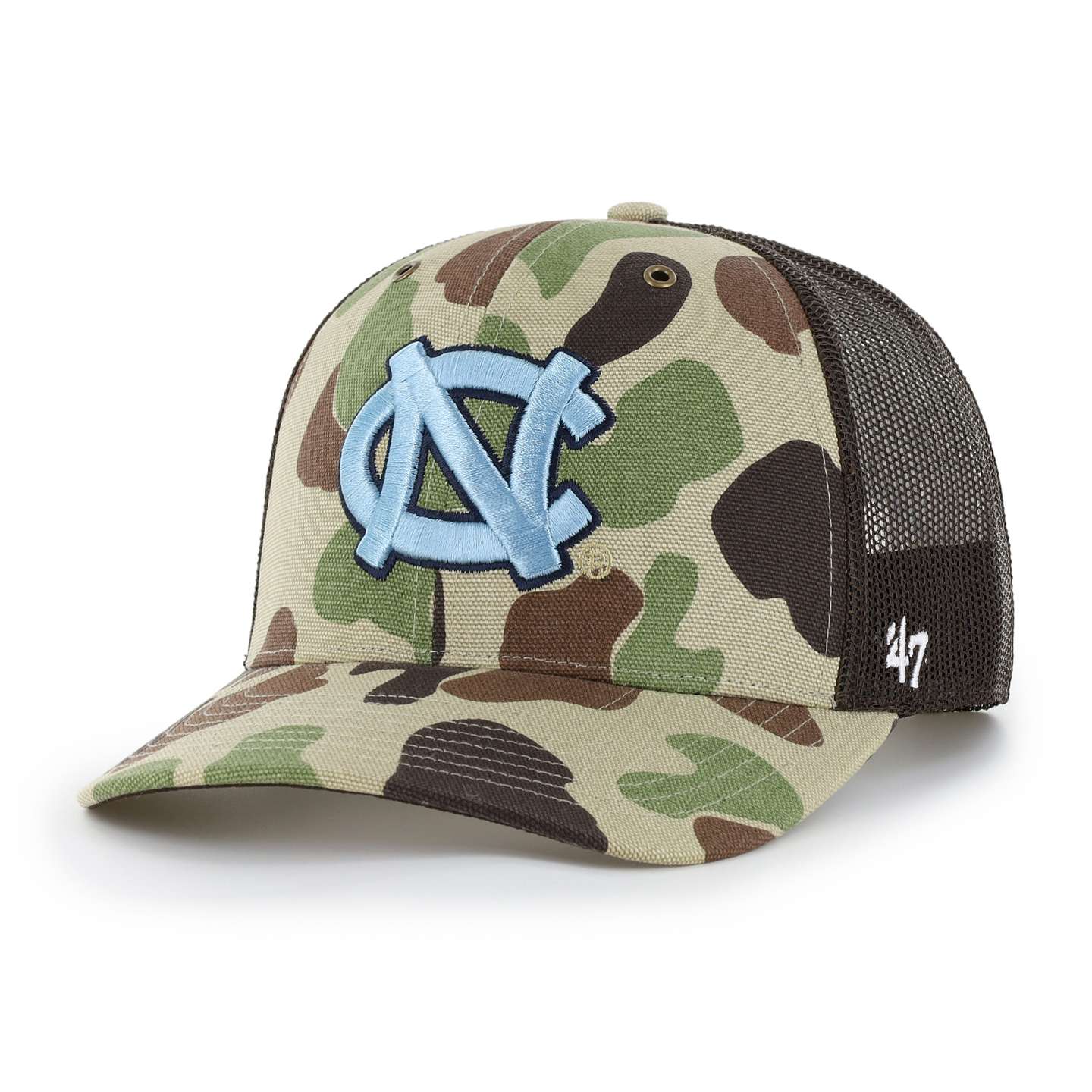 Кепка-тракер Carhartt North Carolina Tar Heels '47 Trucker, камуфляжная, цвет: Камуфляжный — фото 1
