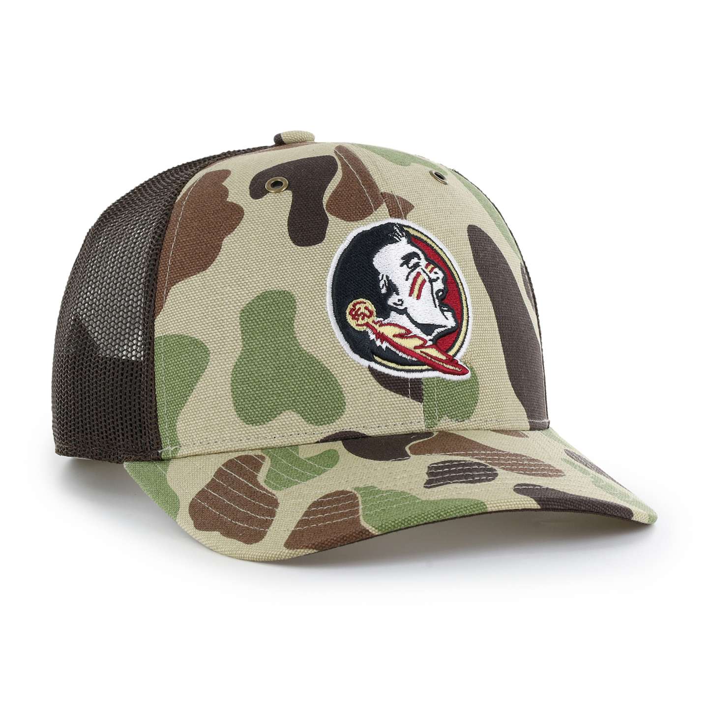 Мужская кепка-тракер '47 Florida State Seminoles Camo Trucker для Carhartt, цвет: Камуфляжный — фото 4