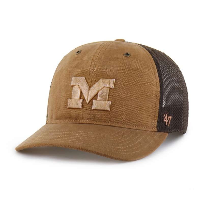 Carhartt  Worn Brown Michigan Wolverines '47 Dyed Trucker Relaxed Fit